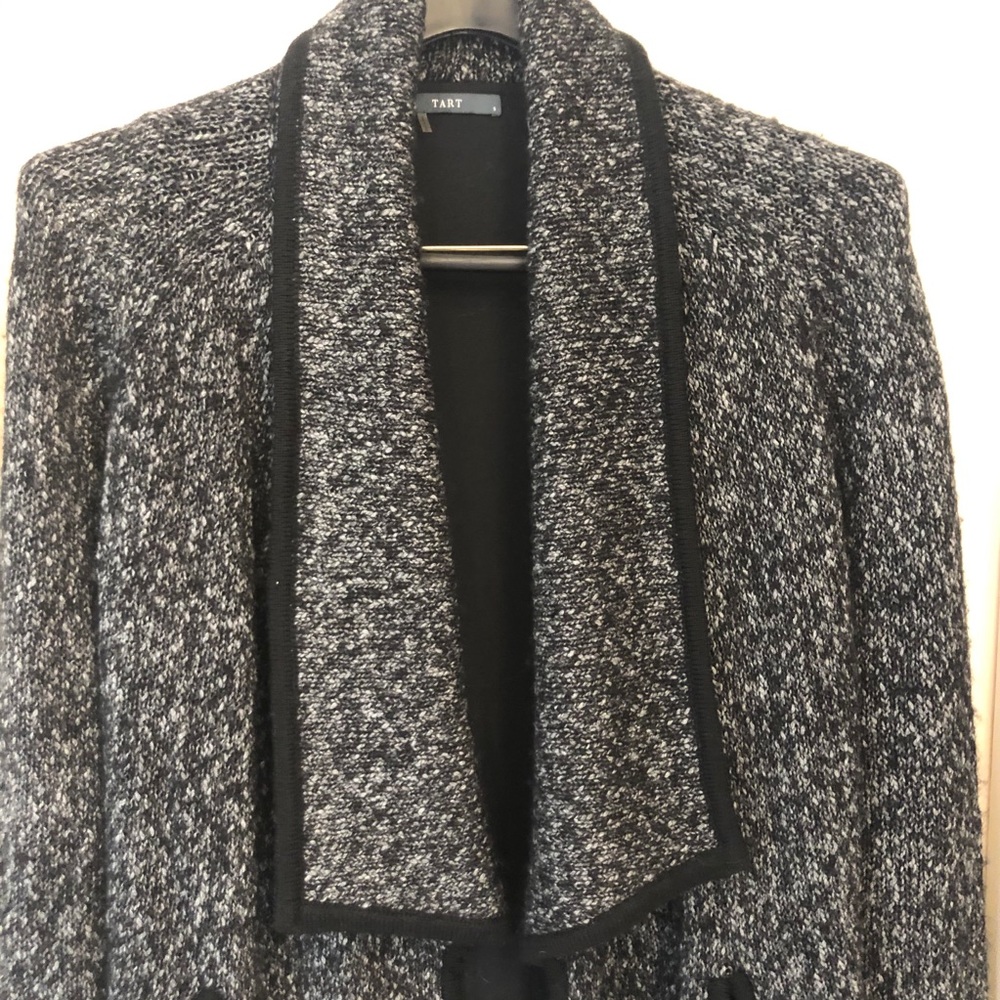 Tart Sweater Jacket black tweed, Sz S - Picture 6 of 15